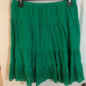 Green eyelets skirt-B